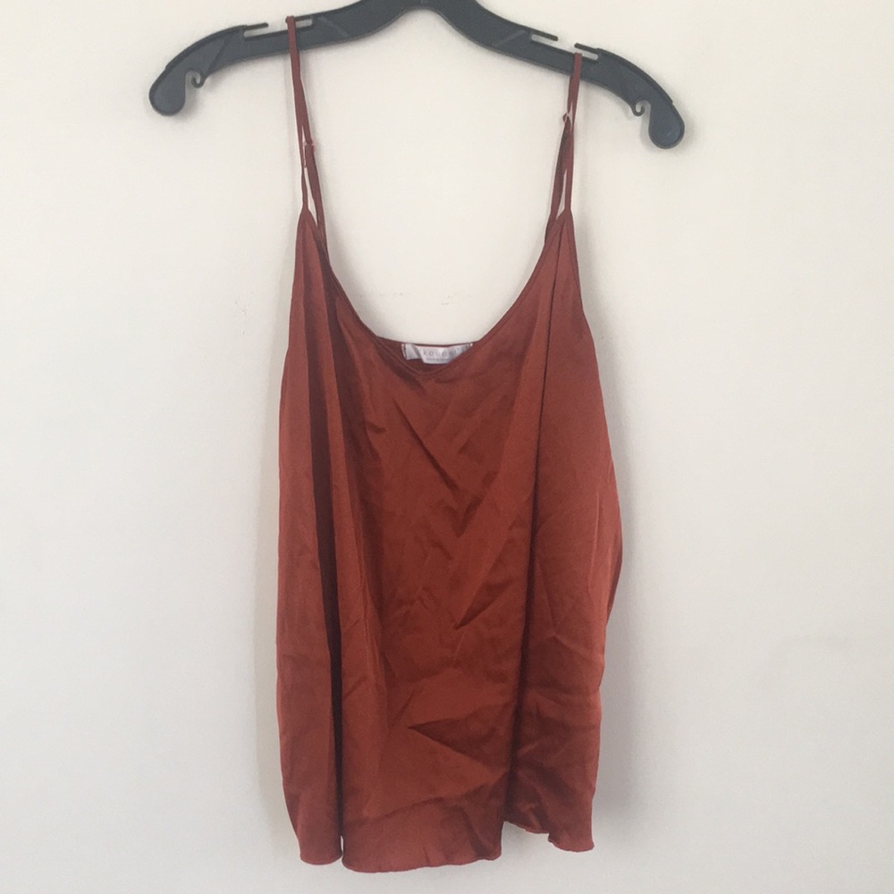 Silky copper cami